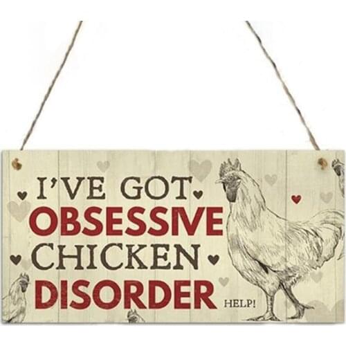 Wood Decor Chicken Farm Wooden Signs Decorative Plaques for Wooden Plaques for Wall Decor Farm House Chicken Coop Decoration