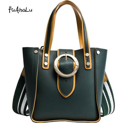 FuAhaLu 2017 new retro quilt bucket bag fashion Messenger bag