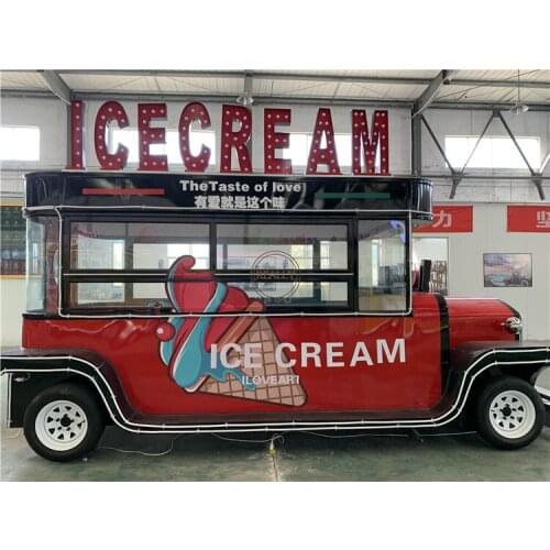 5m Long Crep Cabinet Van Fast Food Truck Mobile Restaurant Trailer Kitchen Dining Vehicle