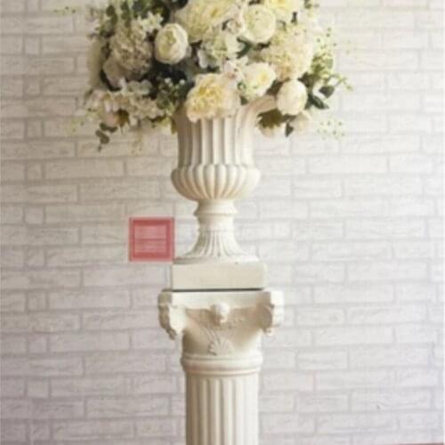 Hotsale big size artificial silk ivory roses with Hydrangea flowers table centerpiece wedding flower docoration 2pcs/lot