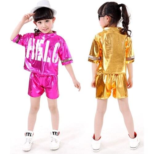 Girls Jazz Dance Costumes Kids Modern Dance Clothing Children Gymnastics Leotard Suit School Group Hip-hop Dance Clothes 18
