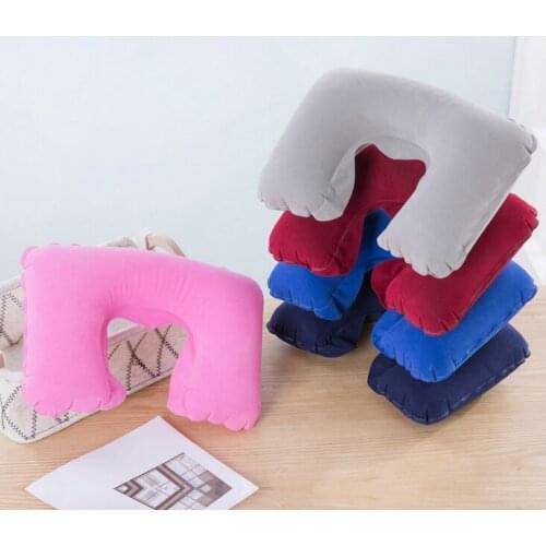 Inflatable U-Shape Pillow Travel Airplane Air Inflatable Neck Pillows Car Head Neck Rest Air Cushion for Sleep Home Textile