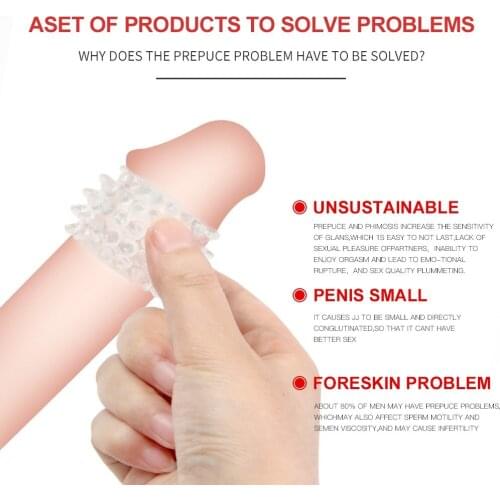Penis Sleeve for Adult Sex Toys G Point Stimulation Reusable Condoms for Men Penis Enlargement Condoms With Spike Intimate Goods