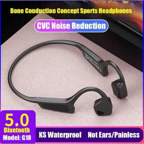 Bone Conduction Wireless Bluetooth Earphone Stereo Hands-Free With Mic IPX8 Swimming Headphones Built-in 16G RAM Sports Headset