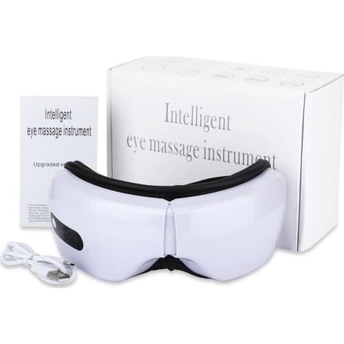 Rechargeable Eye Massager Air Pressure Eye Massage Hot Compress Vibration Massage for Eye Glasses Foldable Music Eye Care Device