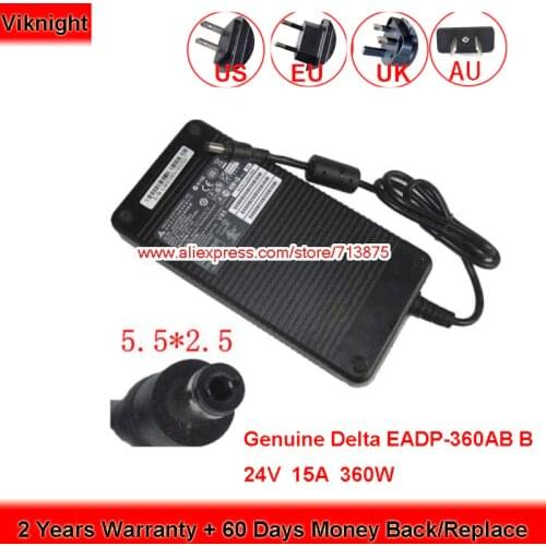 Genuine Delta EADP-360AB B 24V 15A 360W AC Adapter for 341-0222-01 Laptop Power Supply