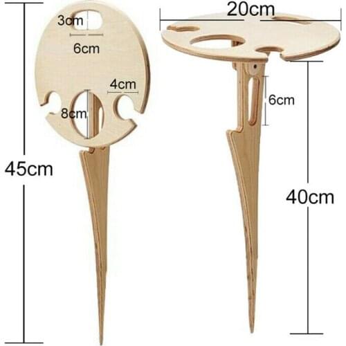Portable Outdoor Foldable Wine Table Picnic Table Wine Glass Racks Collapsible Rack Outdoor Garden Travel Beach Garden Furniture