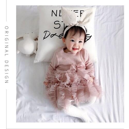 1- 4 YEARS Baby blast Princess splicing mesh yarn Fluffy dress baby girl clothes