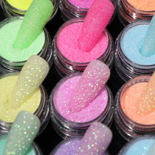 Sugar Nail Glitter Kit For Nail Art Decorations Sweater Effect Candy Powder Chrome Pigment Dust Manicures Tips RK150080