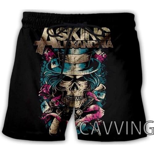 CAVVING 3D Printed Asking Alexandria Summer Beach Shorts Streetwear Quick Dry Casual Shorts Sweat Shorts for Women/men R02