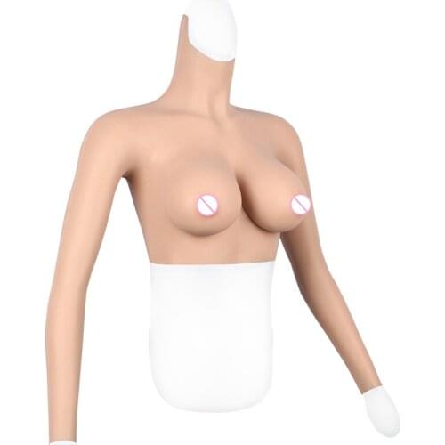 Silicone Breast Forms with Arm Fake Artificial Soft Boobs D CUP Realistic Crossdresser Shemale Transgender Drag Queen 4G