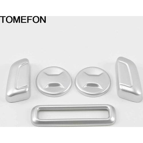 TOMEFON For Skoda Karoq 2017 2018 2019 Front Seat Adjustment Switch Button Knob Cap Cover Trim Interior Accessories ABS Sliver