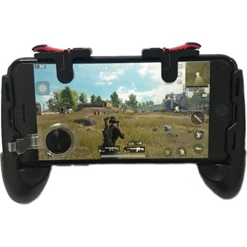 Universal PUBG Mobile Game Controller Phone Grip with Joystick / Fire Buttons Shooter for Android IOS 5.0~6.0 Inch Mobile Phone