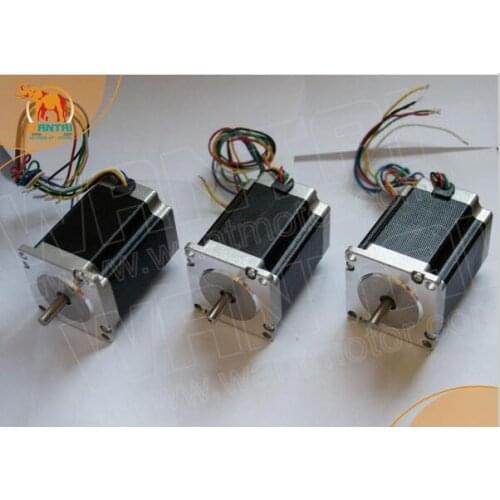 Wantai 3pcs Nema 23 Stepper Motor 57BYGH627B21,DUAL SHAFT,270oz-in 1.9N.m76mm 3.0A 4leads CE ISO ROHS Medical Laser