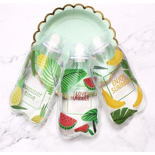 1PC Transparent Hot Water Bottles Cartoon Simple Winter Warm Water Bag Hand Warmer Mini Explosion-proof Portable Home Heaters U3