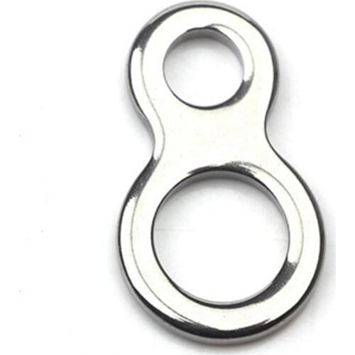 10Pcs S/M/L 8 Solid Ring 2 Holes Wear-resistant Stainless Steel Sturdy Fishing Jigging for Outdoor Fishing Tools Accessories