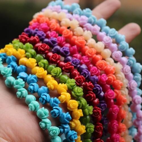 20pcs/Lot 8mm Artificial coral Beads Multi-color Cabochon Rose Fashion Beads for Jewelry Bracelet Earringmaking DIY accessoires