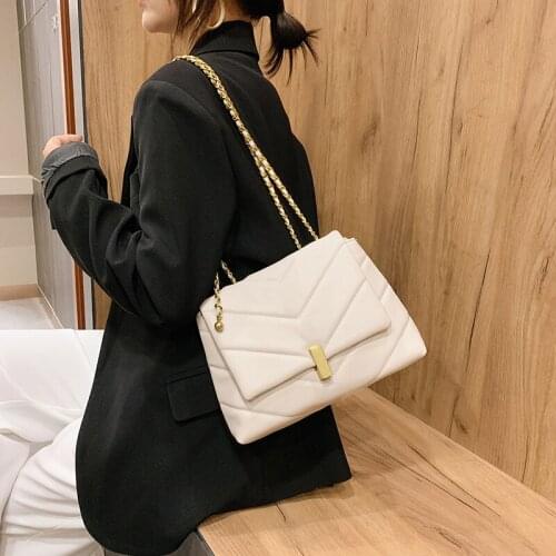 2021 Winter Womens Trend Handbags for Women Branded Trending Cross Body Bag Vintage Chain Designer PU Leather Crossbody Bags