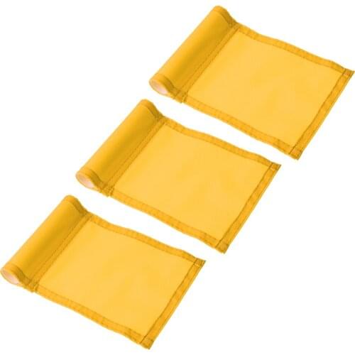 3Pcs Practice Golf Hole Pole Cup Flag,Outdoor Garden Golf Sports Training Aid,Backyard Putting Green Flag Replacement Yellow