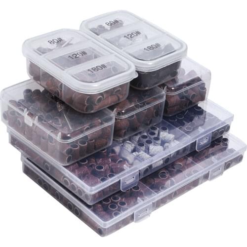 75/100Pcs/ Box Sanding Bands Without Mandrel Electric Nail Drill Accessories Nail Care Polishing Gel Polish Removal Tools