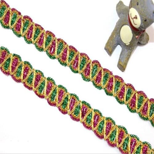 National style color filigree lace webbing costume accessories accessories gold and silver lace