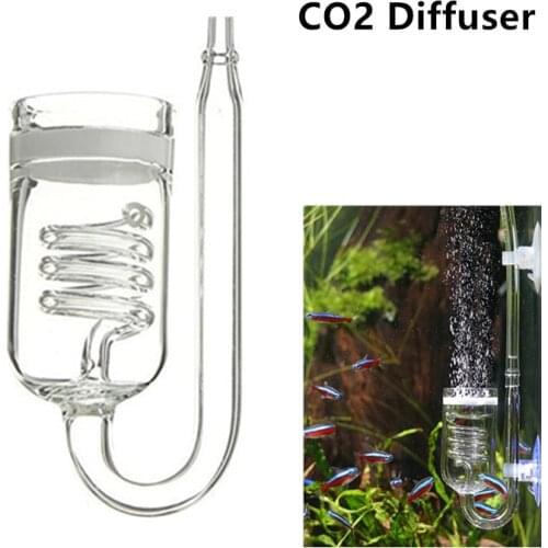 Aquarium CO2 Diffuser Glass Fish Tank Bubble Atomizer Reactor Solenoid Regulator Moss CO2 Atomizer for 60~300L Plants