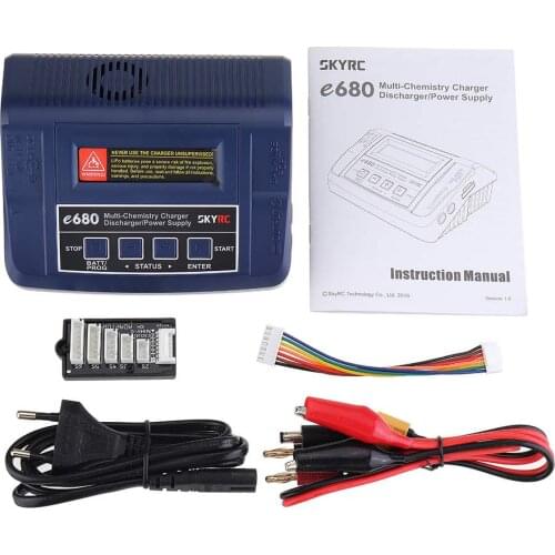 SKYRC e680 80W AC/DC Balance Charger Discharger 13.8V DC Power Supply for LiPo Li-ion LiFe NiCd NiMH PB LiHV / DJI Mavic Battery
