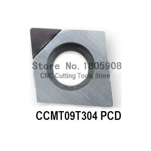 Free shipping 2PCS PCD Diamond Inserts CCMT09T304 PCD Suitable For Lathe Tools SCLCR / SCFCR / SCMCN / SCACR