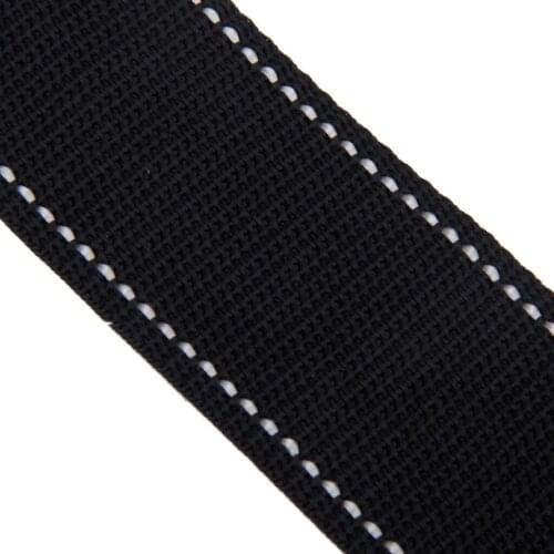 Black PU Soft Comfy Pad Adjustable Guitar Strap Belt For Bass Banjo Mandolin