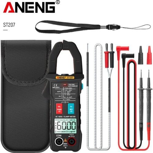 ANENG ST207 Bluetooth Digital Multimeter Smart Digital Display Universal Clamp Meter True RMS Voltage Current Capacitance Tester
