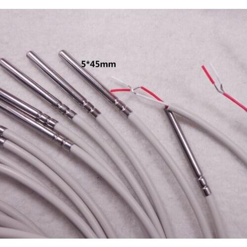 3 meters NTC10K Temperature Sensor 2 Wire with PVC Coated Probe 45mm*5mm Length*Dia. 0-95 centigrade iSentrol Electronics