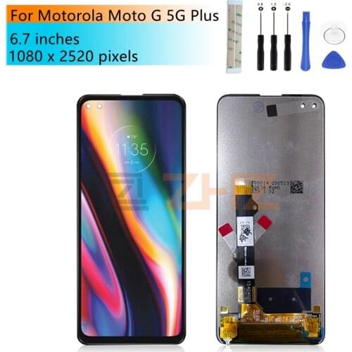 For Motorola Moto G 5G Plus LCD Display Touch screen Digitizer Assembly For Moto G 5G Plus Screen Replacement Repair Parts 6.7"