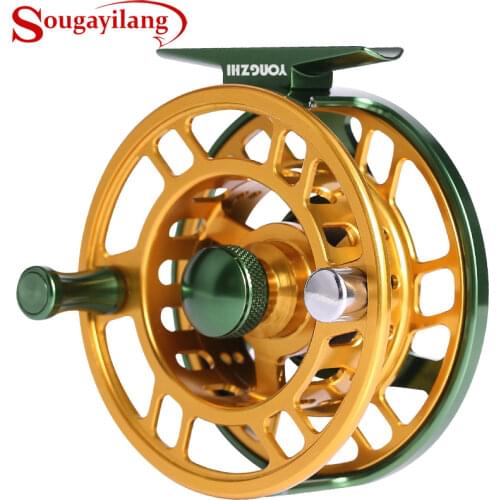 Sougayilang Fly Fishing Reel Light Weight 5/6WT Fly Reel Large Arbor Aluminum Fly Fishing Reel Hand-Changed Fishing Reel