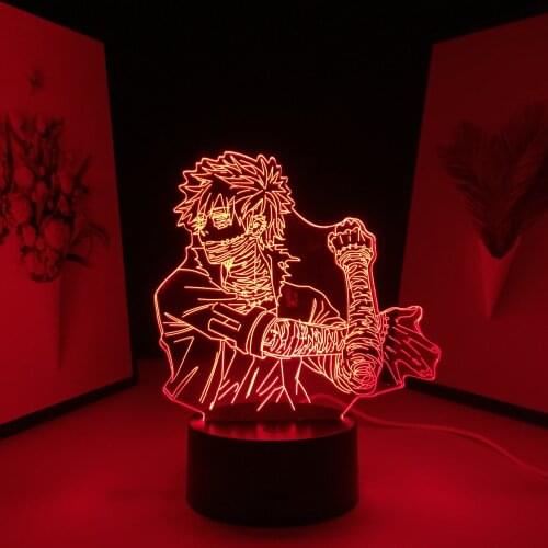 My Hero Academia Dabi Lamp for Bedroom Decoration Night Light Birthday Gift Manga LED Table Lamp Anime Figure 3D Lamp Dropship