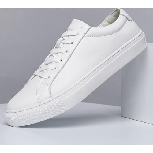 Luxury Genuine Leather Shoes Men Sneakers Korean Version White Casual Shoes 2020 New Sneakers Men Shoes