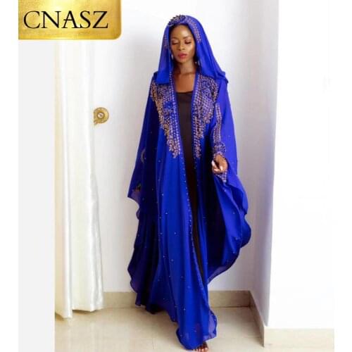 Latest Kaftan Dress Designs Free Size Stand Style Chiffon Abaya Arabic Dubai Beaded Kaftan Turkey Islamic Clothing Muslim Kimono