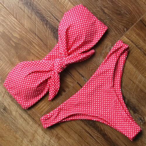 Купальники в горошек OMKAGI China At AliExpress