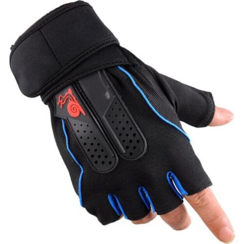 Women/Men Strong Fitness Gym Gloves Power Weight Lifting Dumbbell Crossfit Barbell Fingerless Training Half Finger Gloves S35