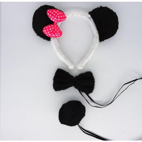 Children Adult Black White Panda Headband Hair Band Animal Ear Cosplay Hair Accessories Party Favors Gift Christmas Halloween