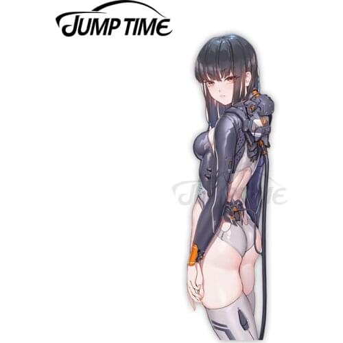 Jump Time 13cm x4.3cm Car Sticker Sexy Anime Girls Decals Fashion Laptop Camper Surfboard Waterproof Vinyl Car Decor