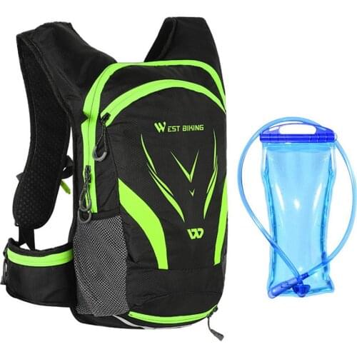 Outdoor Cycling Backpack 16L Storage Space Water Protective Bag Portable Reflective Sports Hiking Climbing Bag With 2L Water Bag