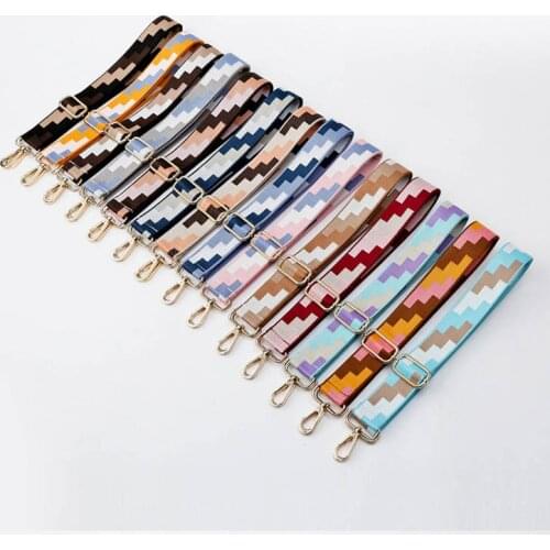 HJKL Handle Bag Strap gift For Women Removable DIY Shoulder Rainbow Handbag Accessories Cross Body Messenger Nylon Bag Straps