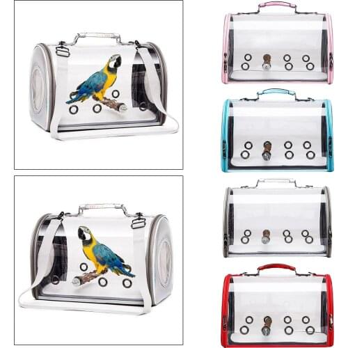 Dog Single Shoulder Bag Breathable Transparent High Quality Bird Travel Carrier Bird Transport Cage Pet Outdoor Travel Backpack