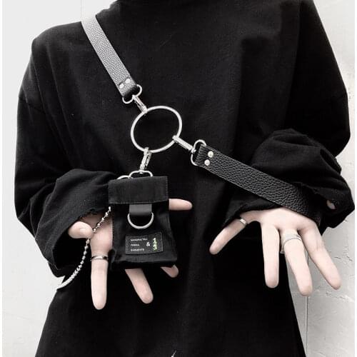 Women Bag Dark Style PU FLAP Chains Fashion Solid Zipper SOFT Crossbody Bags for Women Mini Bag Purse