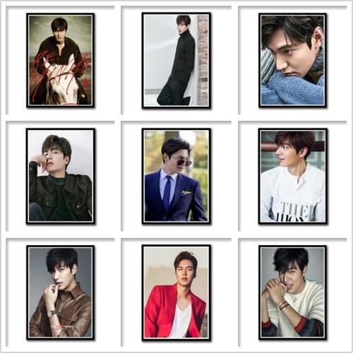High quality Printing Lee MinHo Famous Korean male star White cardboard poster Wall Stickers Home Bar Posters Decor