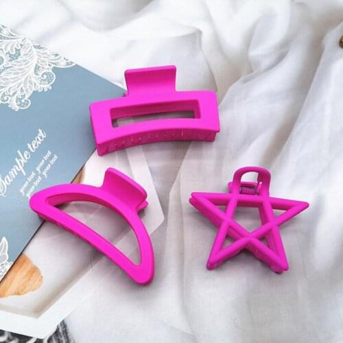 1Pcs Fashion Rose Simple Wild Geometric Hair Claw For Women Girls Clamps Hair Crab Metal Hair Clip Claw Accessories Headwear