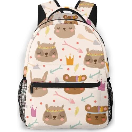 Women Backpack with Multiple Using Women Backpacks Bunnies Bears Arrows Boho Style Female School Bag Girls Travel Bag