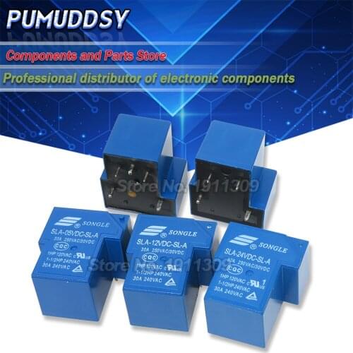 2PCS Power relays SLA-05VDC-SL-A SLA-09VDC-SL-A SLA-12VDC-SL-A SLA-24VDC-SL-A 5V 9V 12V 24V 30A 4PIN T90