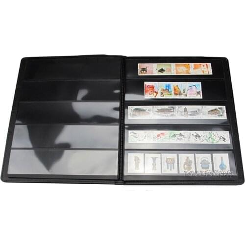 3 pockets on each side , 20.5cm*25cm PCCB-Small Size Postage Stamps Album