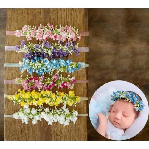Baby Flower Headbands Newborn Photography Prop Baby Girl Headwrap Studio Photo Tieback Baby Hair Accessories